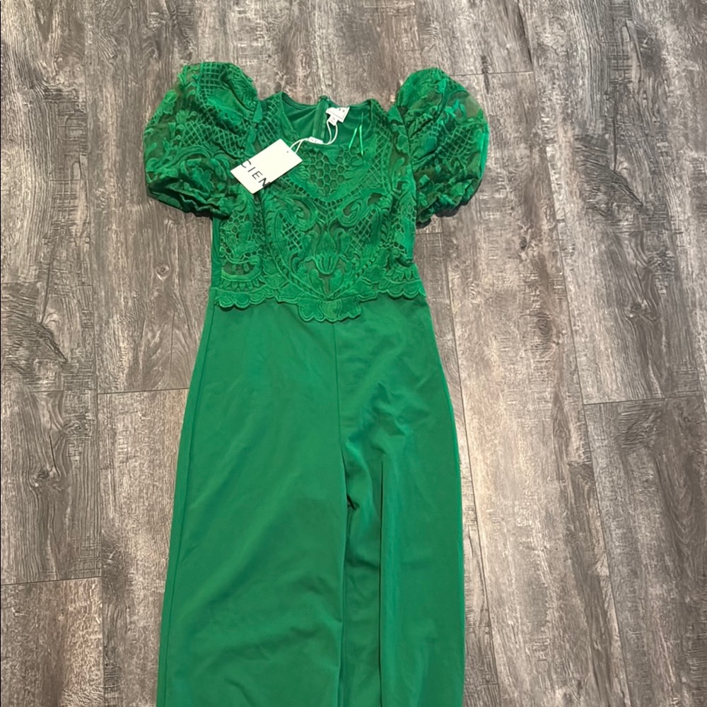 Elegant Green Lace Jumpsuit